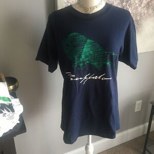 vintage buffalo graphic tee logo single stitch retro 90s screen stars best